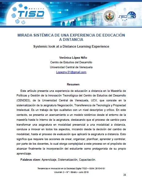 Mirada Sistémica de una Experiencia de Educación a Distancia